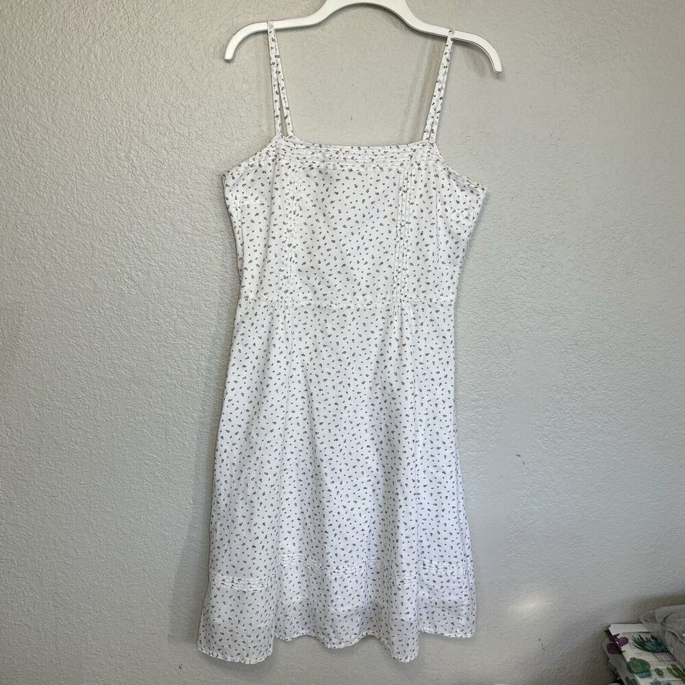 Ralph Lauren Dress 8 Polo Jeans White Floral Cottagecore Romantic Coquette 90s